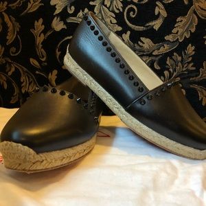 Christian Louboutin Ares Flat Calf/Toile Rayee